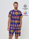 Мужской костюм с шортами / ФК БАРСЕЛОНА / PATTERN / УЗОР