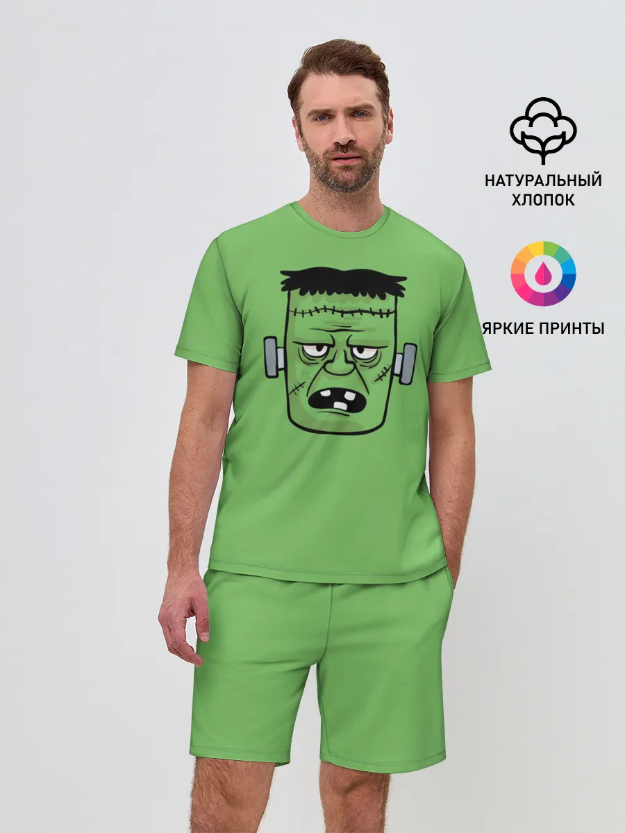 Мужской костюм с шортами / Зеленый Франкенштейн