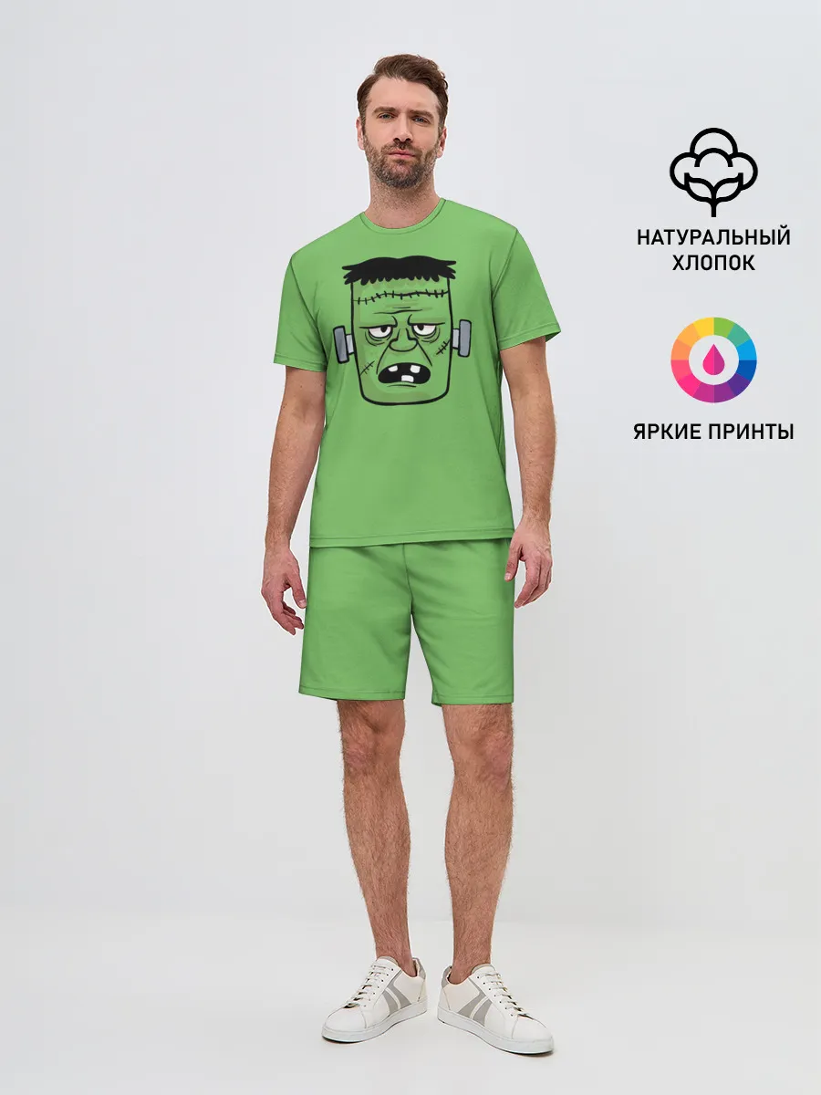 Мужской костюм с шортами / Зеленый Франкенштейн