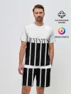 Мужской костюм с шортами / Juventus | Tee Black and White