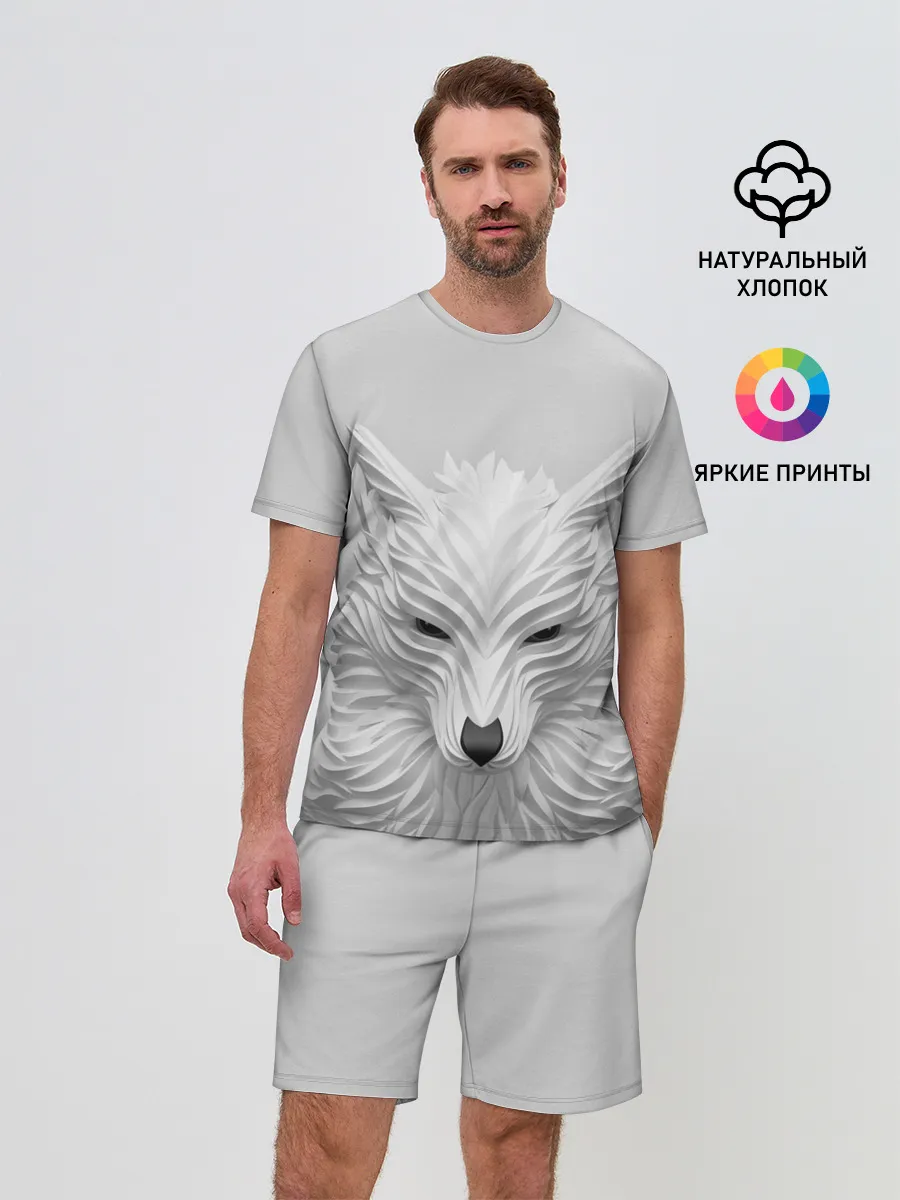 Мужской костюм с шортами / БЕЛЫЙ ВОЛК
