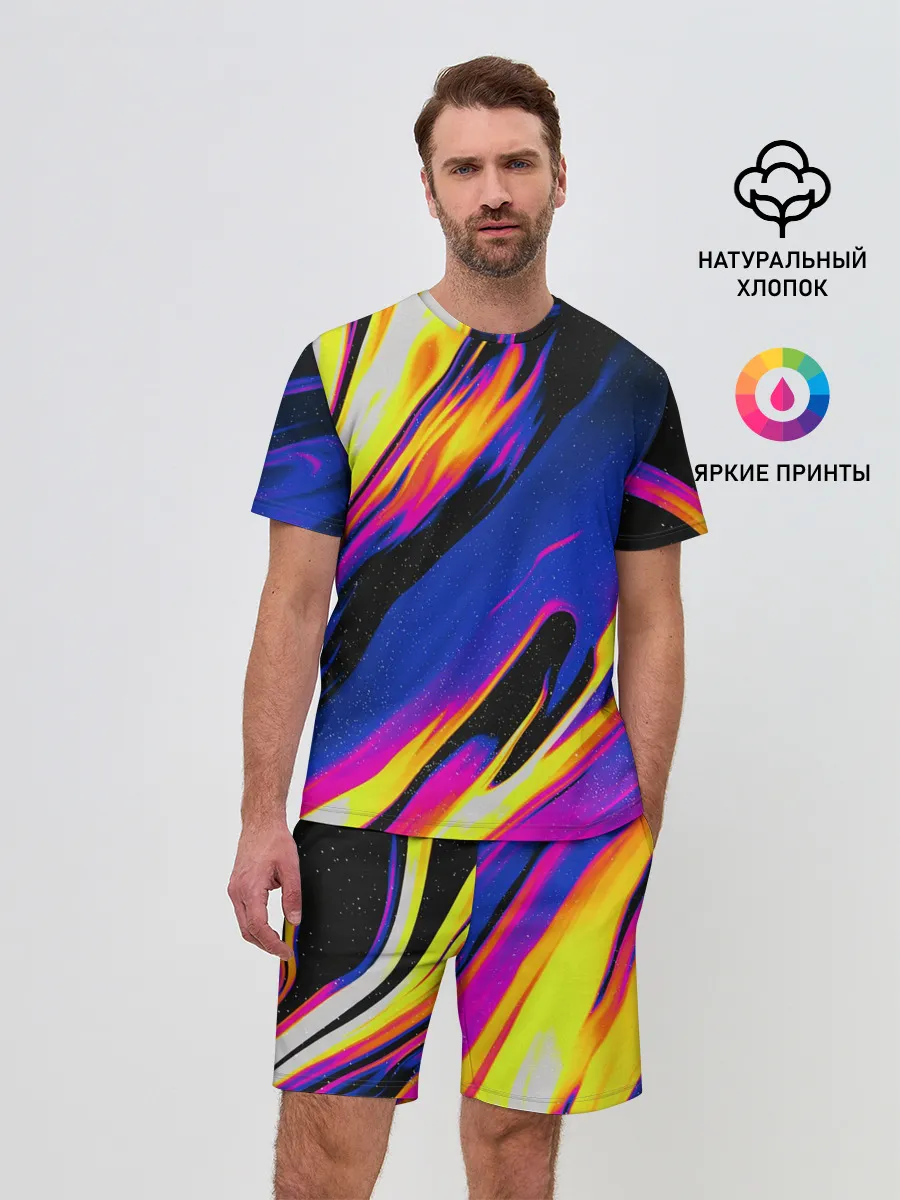 Мужской костюм с шортами / БЕНЗИНОВЫЕ РАВЗОДЫ / ТЕКСТУРА