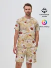 Мужской костюм с шортами / Яркие Цветы