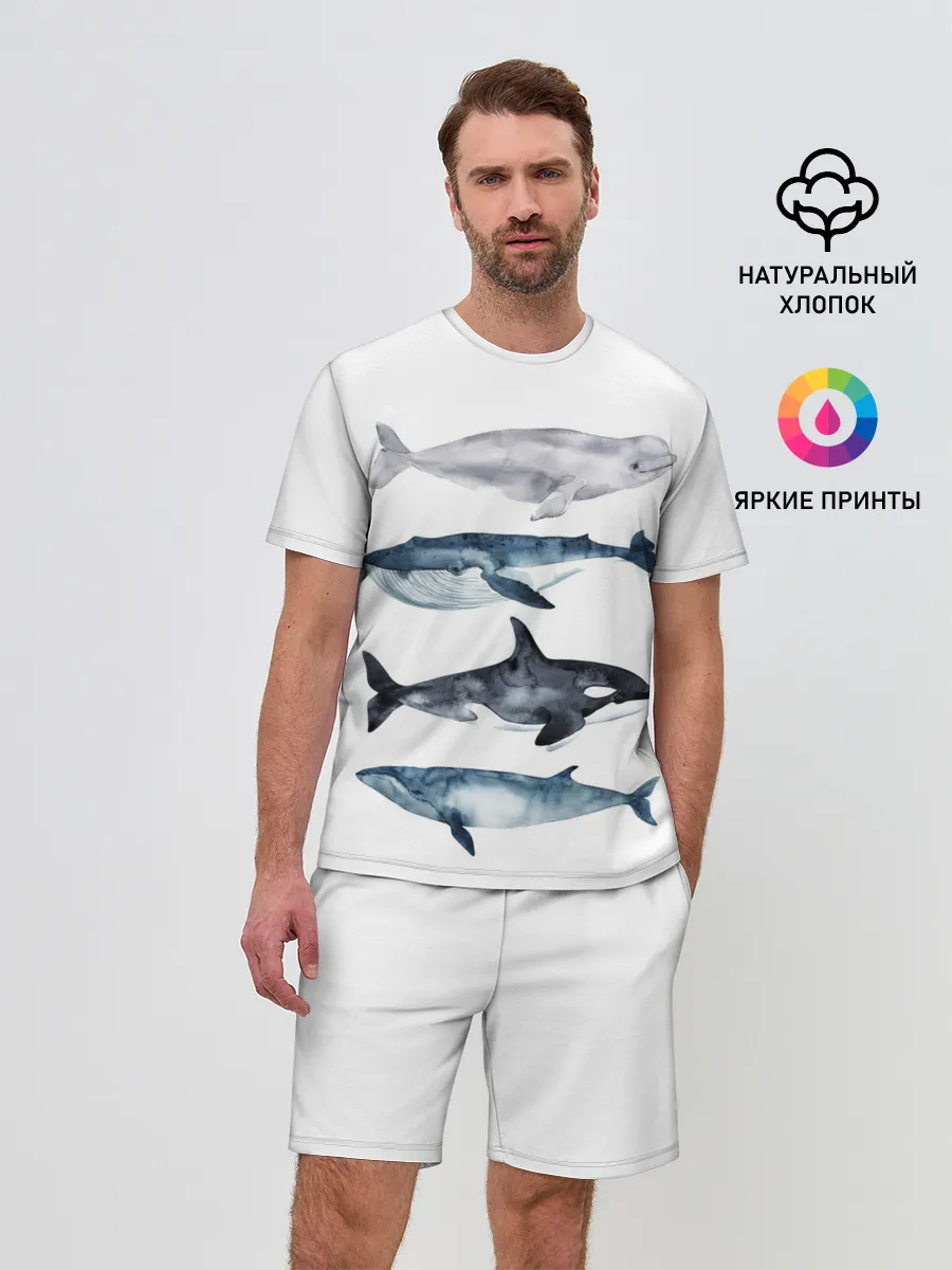 Мужской костюм с шортами / киты