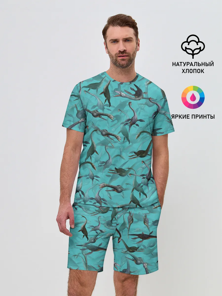 Мужской костюм с шортами / Лохнесский камуфляж