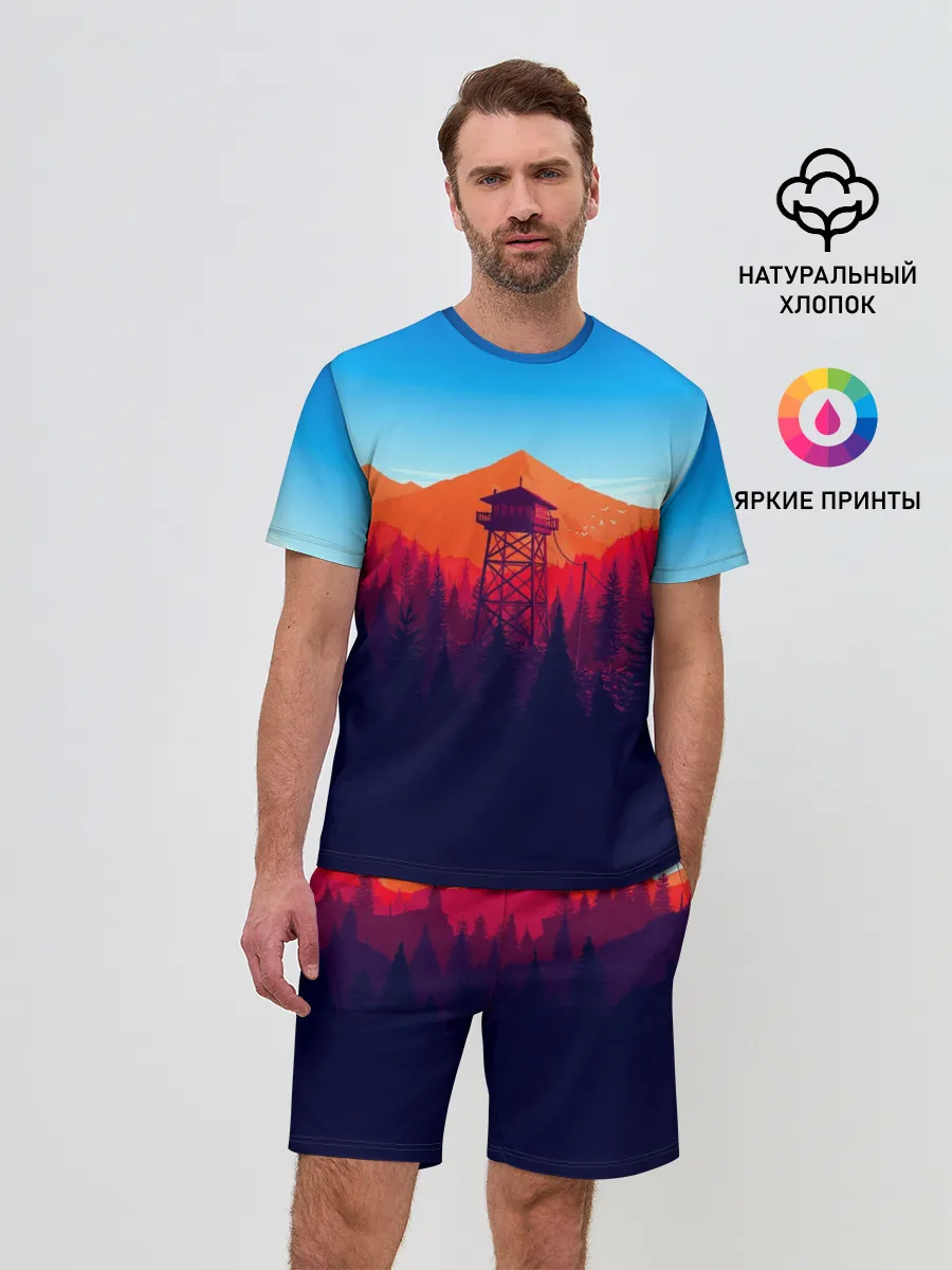 Мужской костюм с шортами / Одинокая вышка