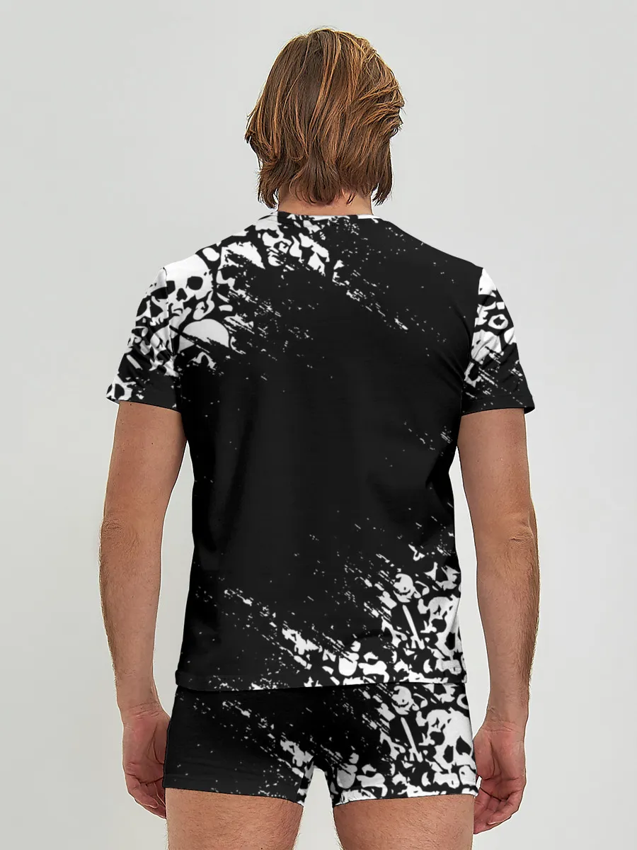 Мужские трусы с футболкой / БЕЛЫЕ ЧЕРЕПА | WHITE SKULLS