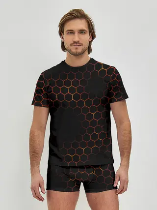 Мужские трусы с футболкой / ОГНЕННЫЕ СОТЫ | FIRE COMBS