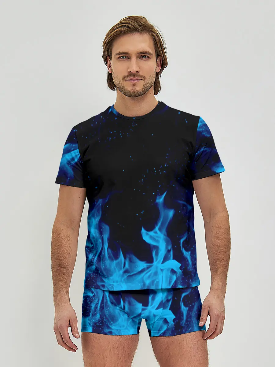 Мужские трусы с футболкой / СИНИЙ ОГОНЬ | BLUE FIRE