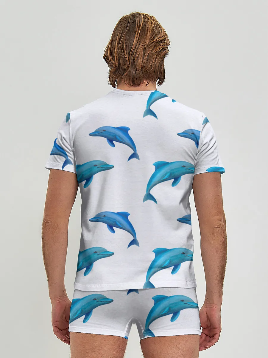 Мужские трусы с футболкой / Рай для дельфина