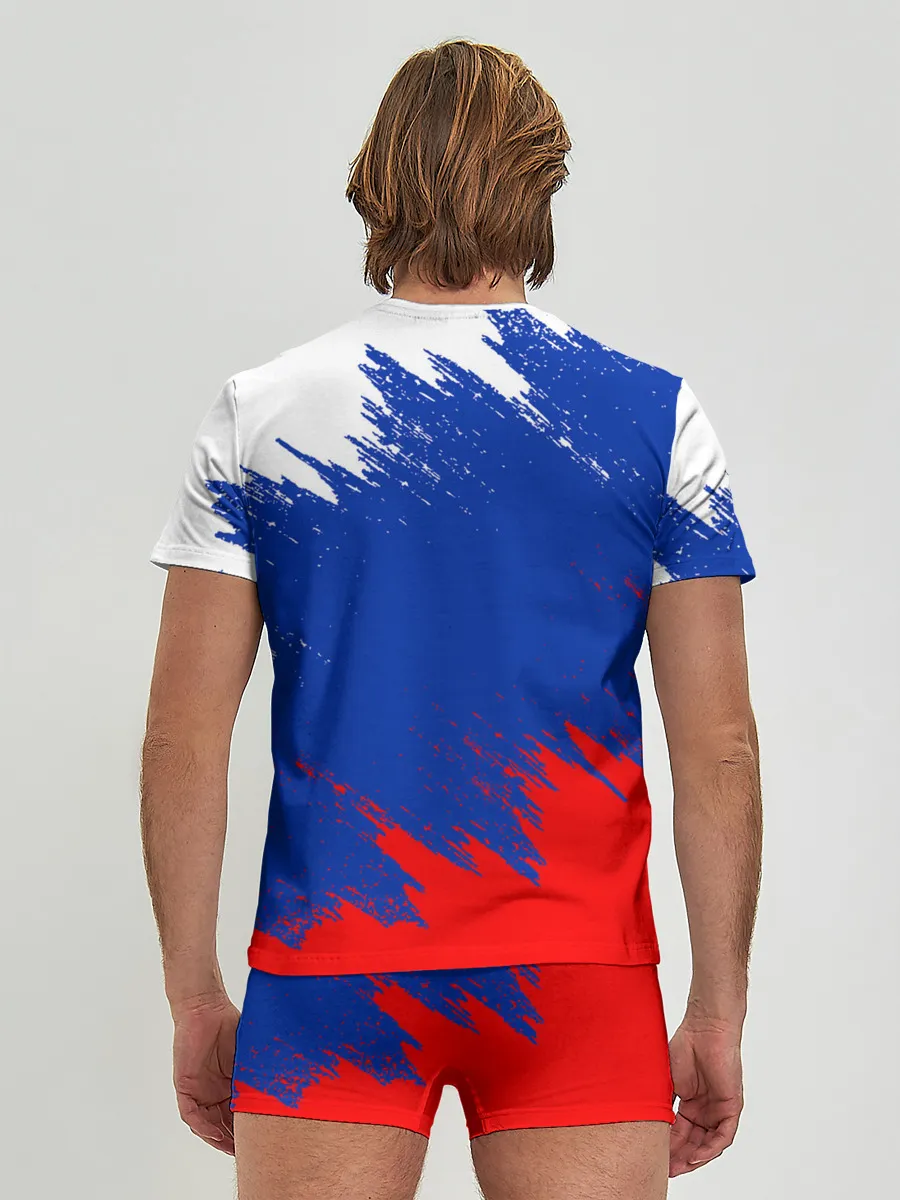 Мужские трусы с футболкой / РОССИЯ ТРИКОЛОР