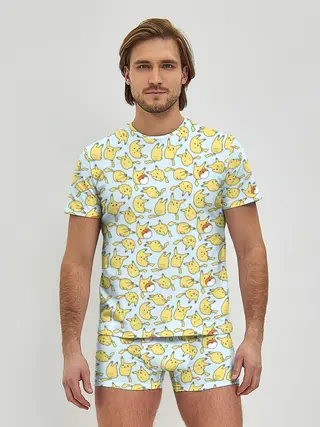 Мужские трусы с футболкой / Пикачу.