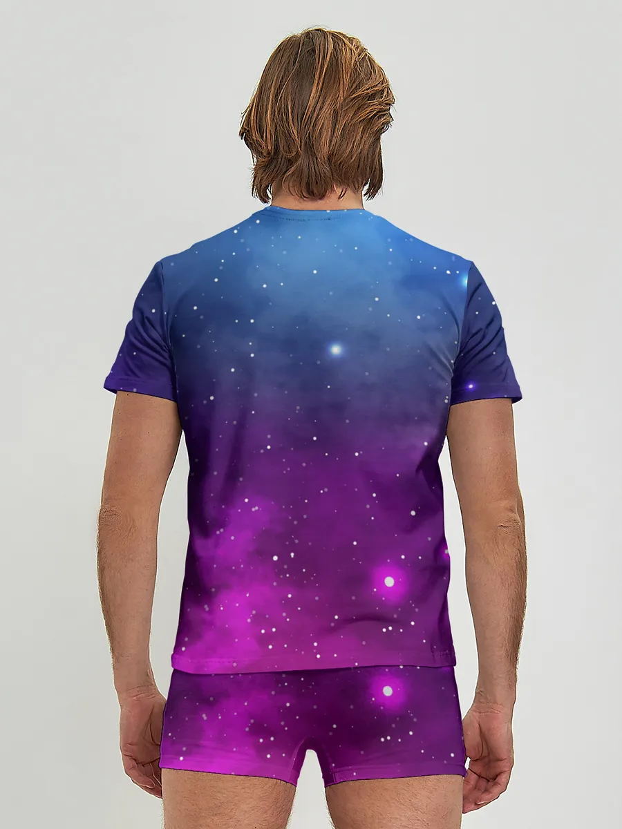 Мужские трусы с футболкой / НЕОНОВЫЙ КОСМОС