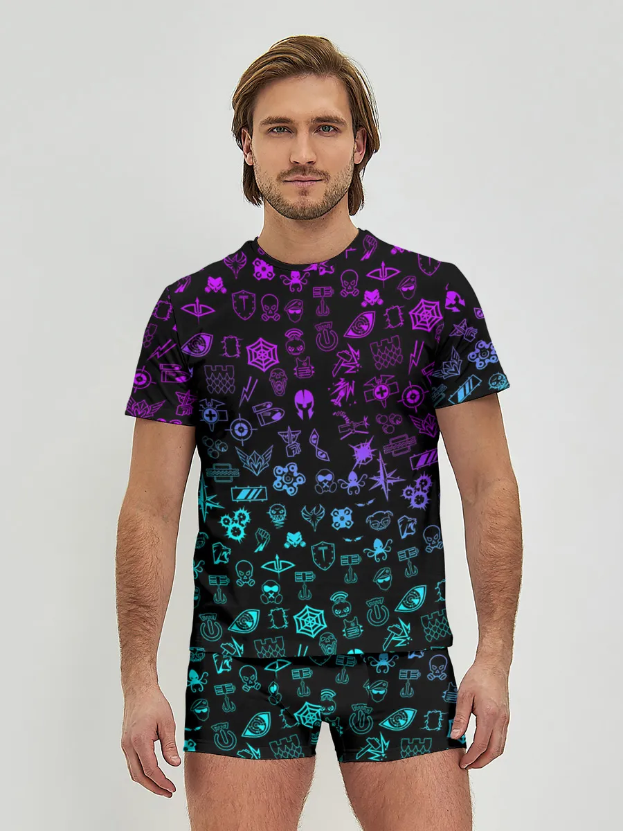 Мужские трусы с футболкой / RAINBOW SIX | SIEGE NEON