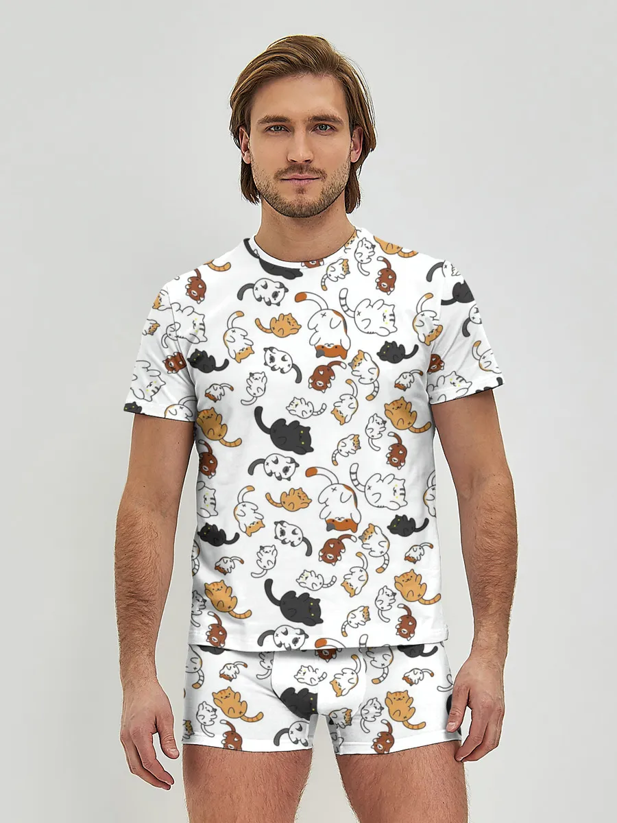 Мужские трусы с футболкой / Котики.