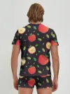 Мужские трусы с футболкой / Яблочный узор