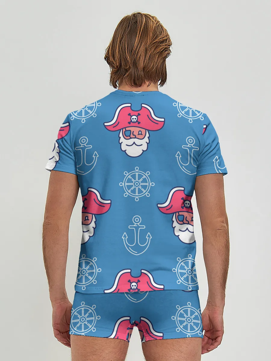 Мужские трусы с футболкой / Пиратский арт