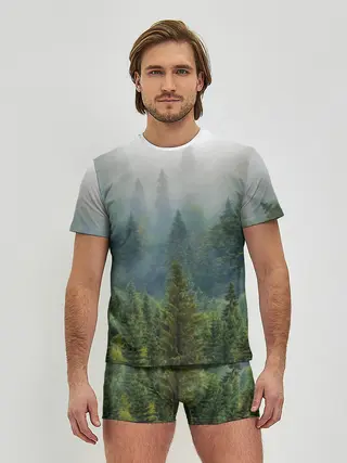Мужские трусы с футболкой / Лес