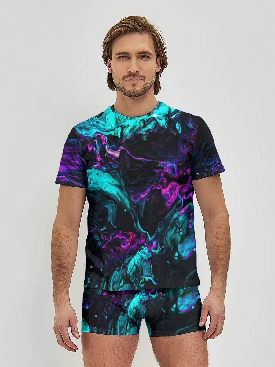 Мужские трусы с футболкой / НЕОНОВАЯ АБСТРАКЦИЯ | NEON