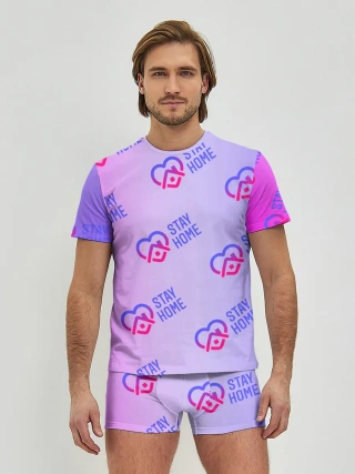 Мужские трусы с футболкой / Оставайтесь дома