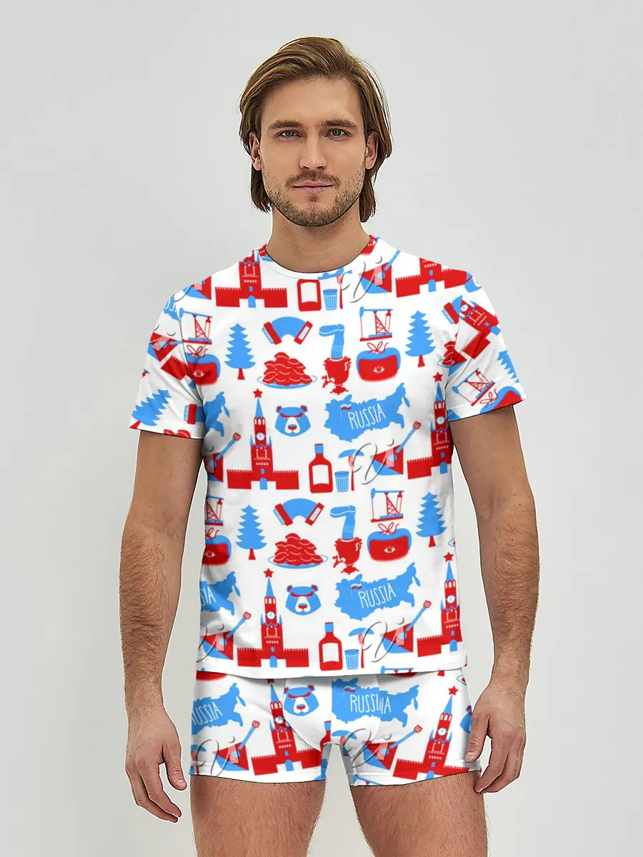 Мужские трусы с футболкой / РОССИЯ УЗОР