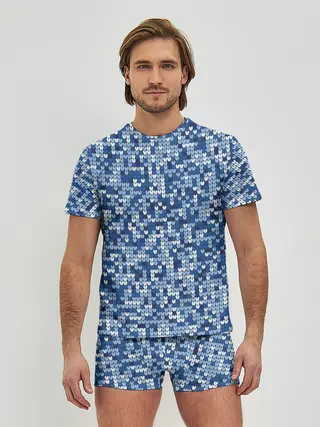 Мужские трусы с футболкой / ВЯЗАНЫЙ КАМУФЛЯЖ