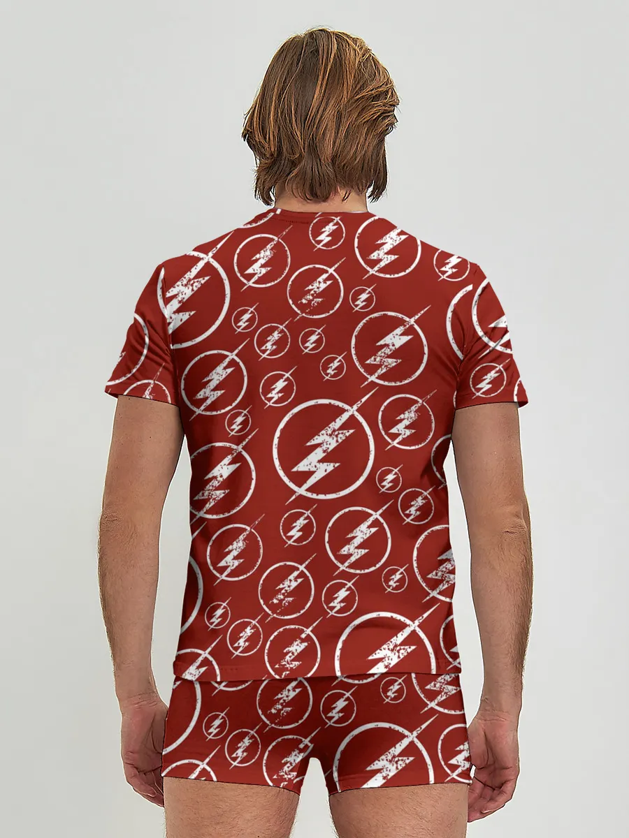 Мужские трусы с футболкой / The Flash Logo Pattern