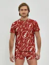 Мужские трусы с футболкой / The Flash Logo Pattern
