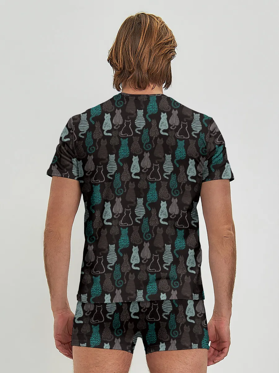 Мужские трусы с футболкой / Котики