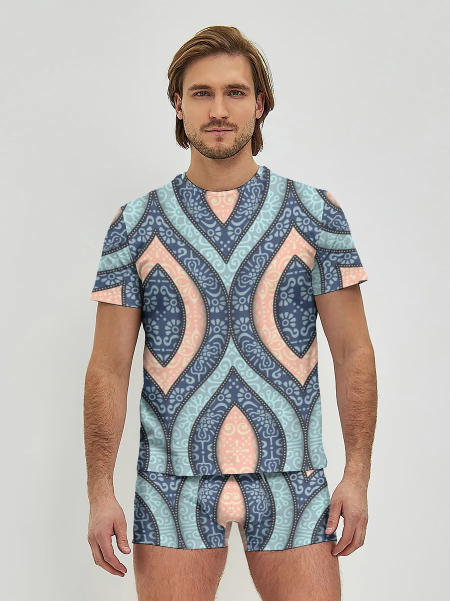 Мужские трусы с футболкой / Восточный орнамент