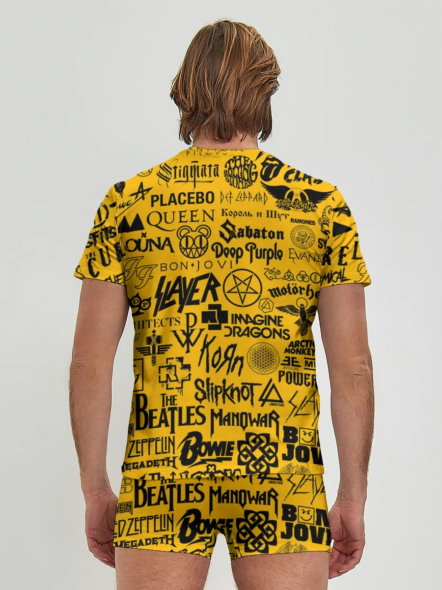 Мужские трусы с футболкой / ЛОГОТИПЫ РОК ГРУПП