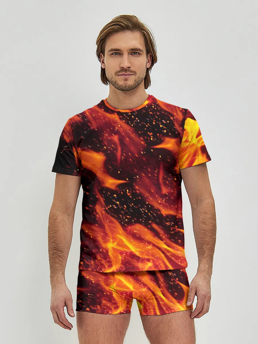 Мужские трусы с футболкой / ЯЗЫКИ ПЛАМЕНИ