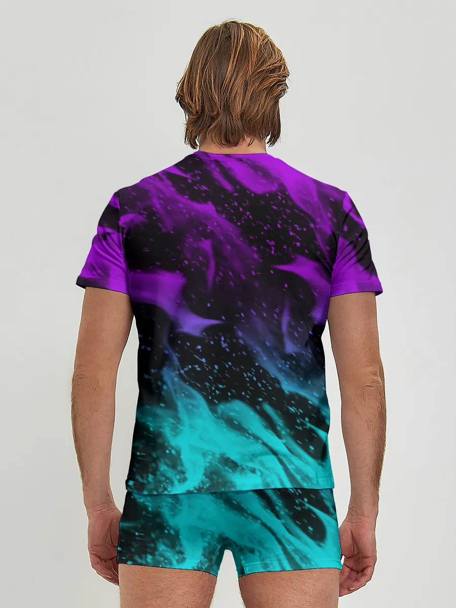 Мужские трусы с футболкой / НЕОНОВЫЙ ОГОНЬ