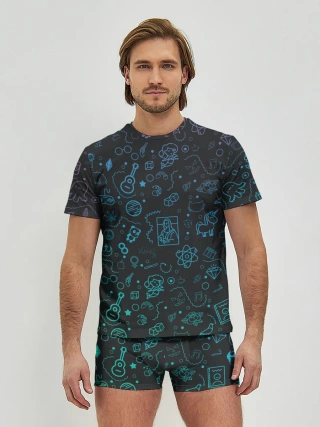 Мужские трусы с футболкой / Логотипы