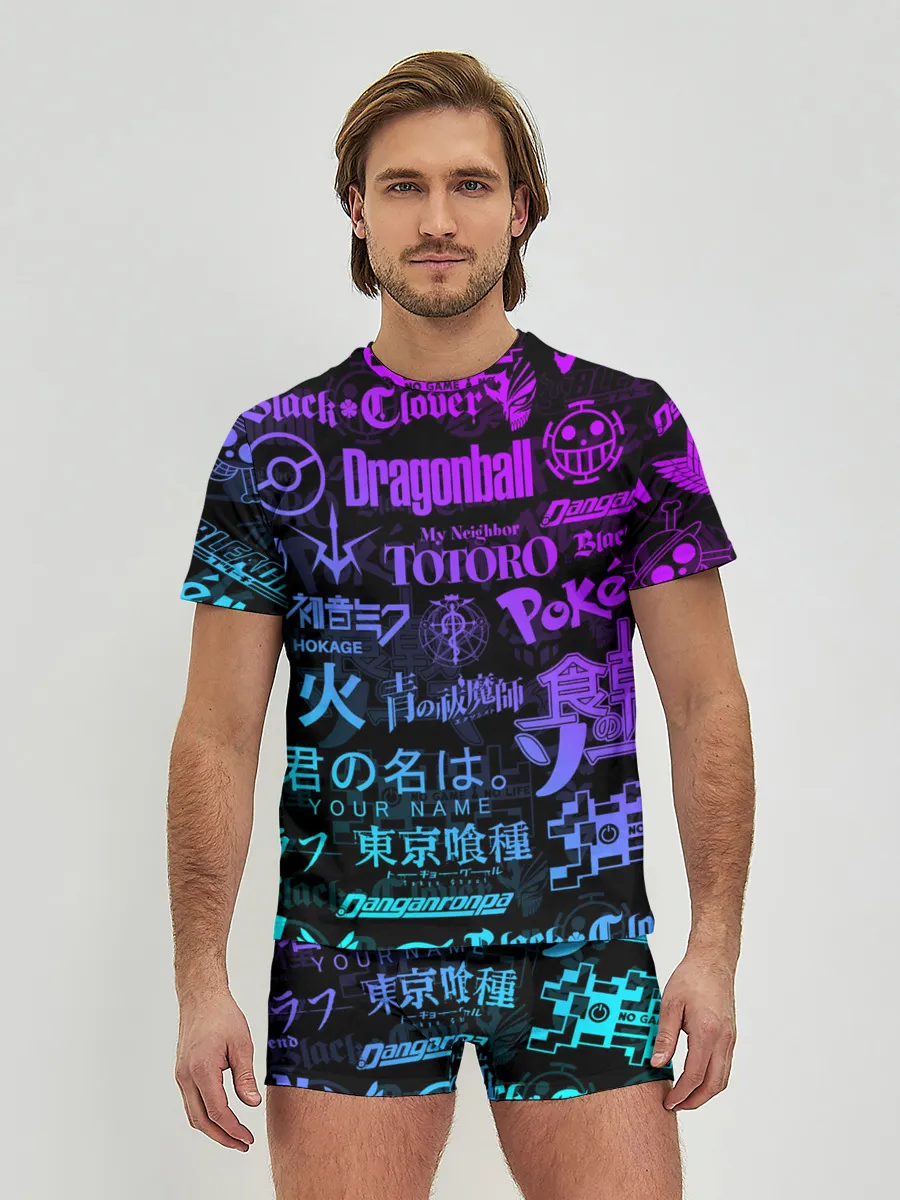 Мужские трусы с футболкой / ЛОГОТИПЫ АНИМЕ