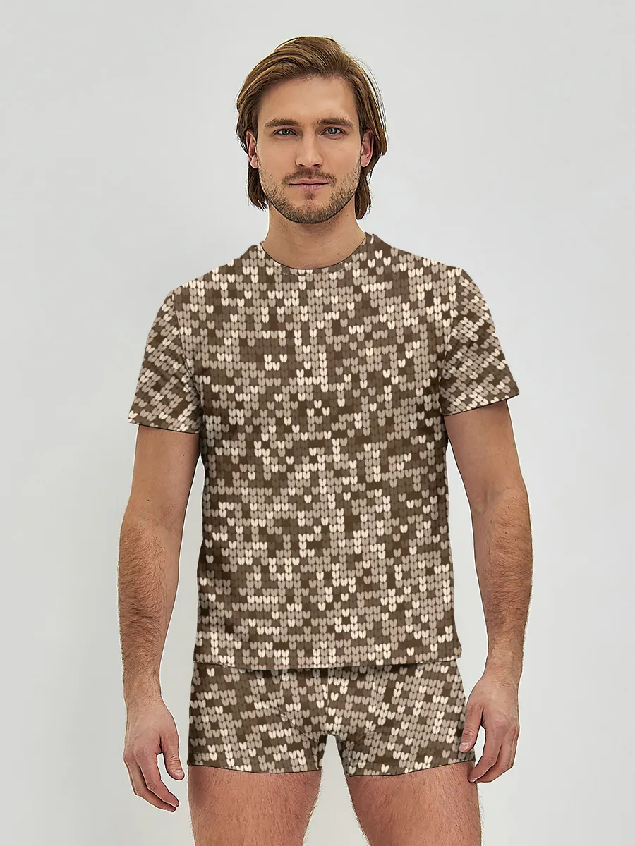 Мужские трусы с футболкой / ВЯЗАНЫЙ КАМУФЛЯЖ