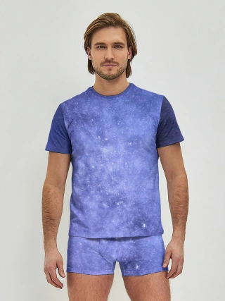 Мужские трусы с футболкой / Звезды в космосе