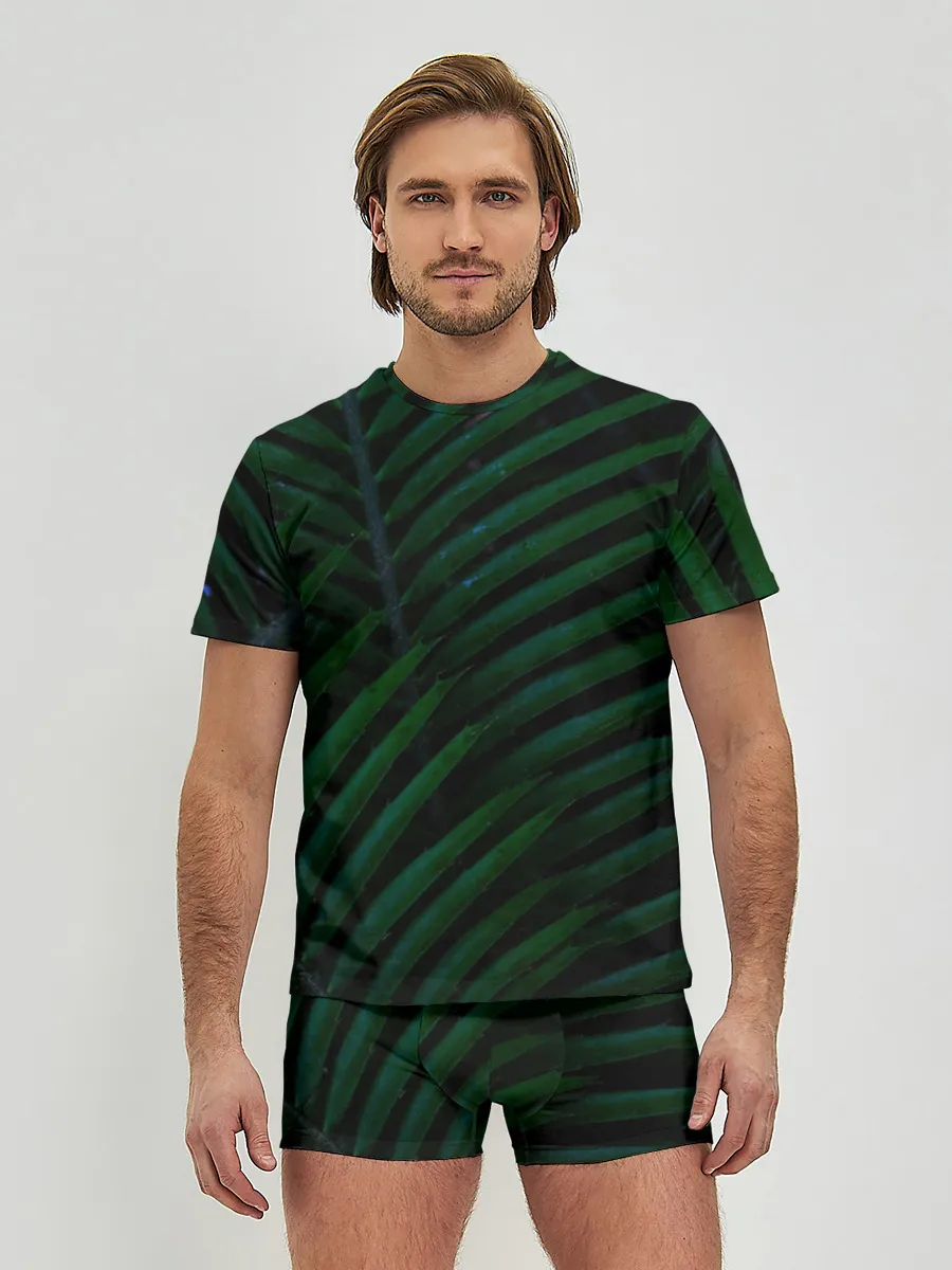 Мужские трусы с футболкой / Пальмовые листья