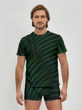 Мужские трусы с футболкой / Пальмовые листья