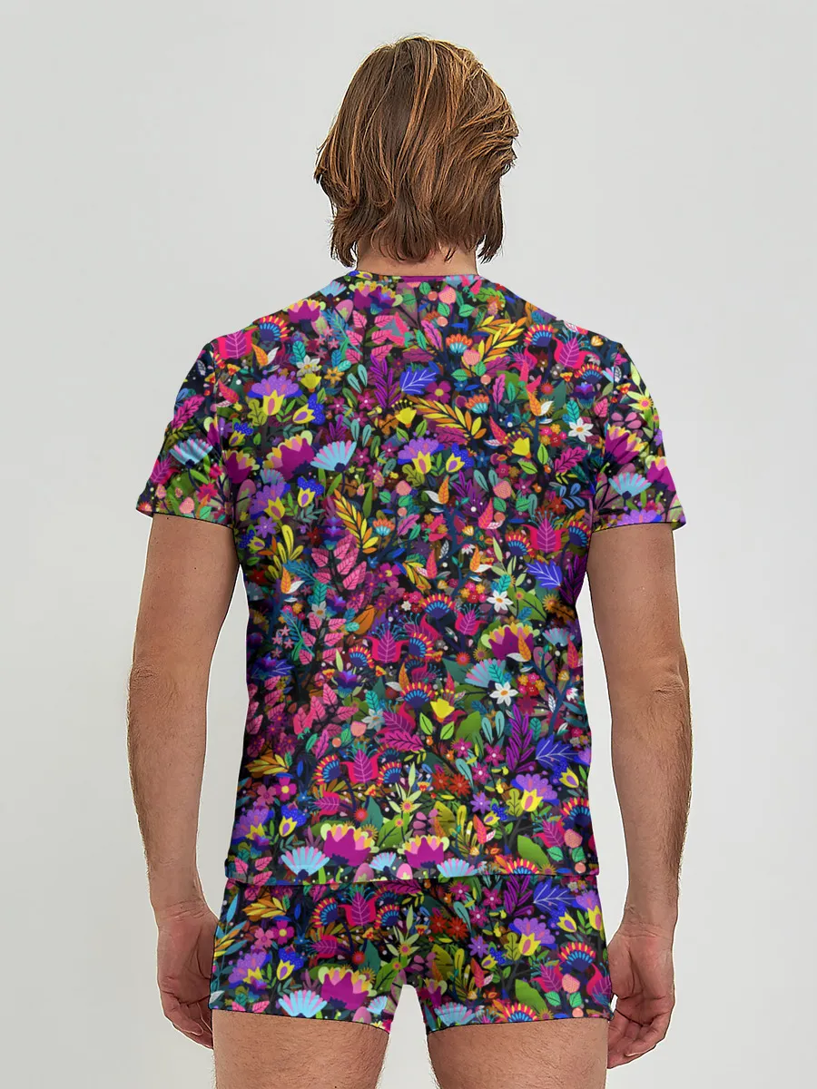 Мужские трусы с футболкой / Мистические цветы