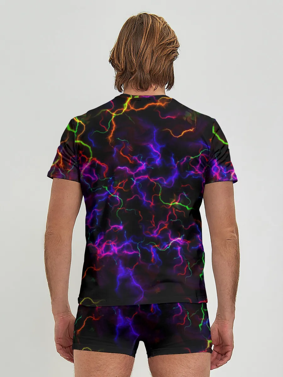 Мужские трусы с футболкой / Ночное Грозовое Небо