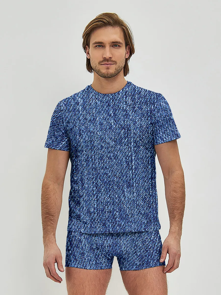 Мужские трусы с футболкой / Джинсовка | Текстура