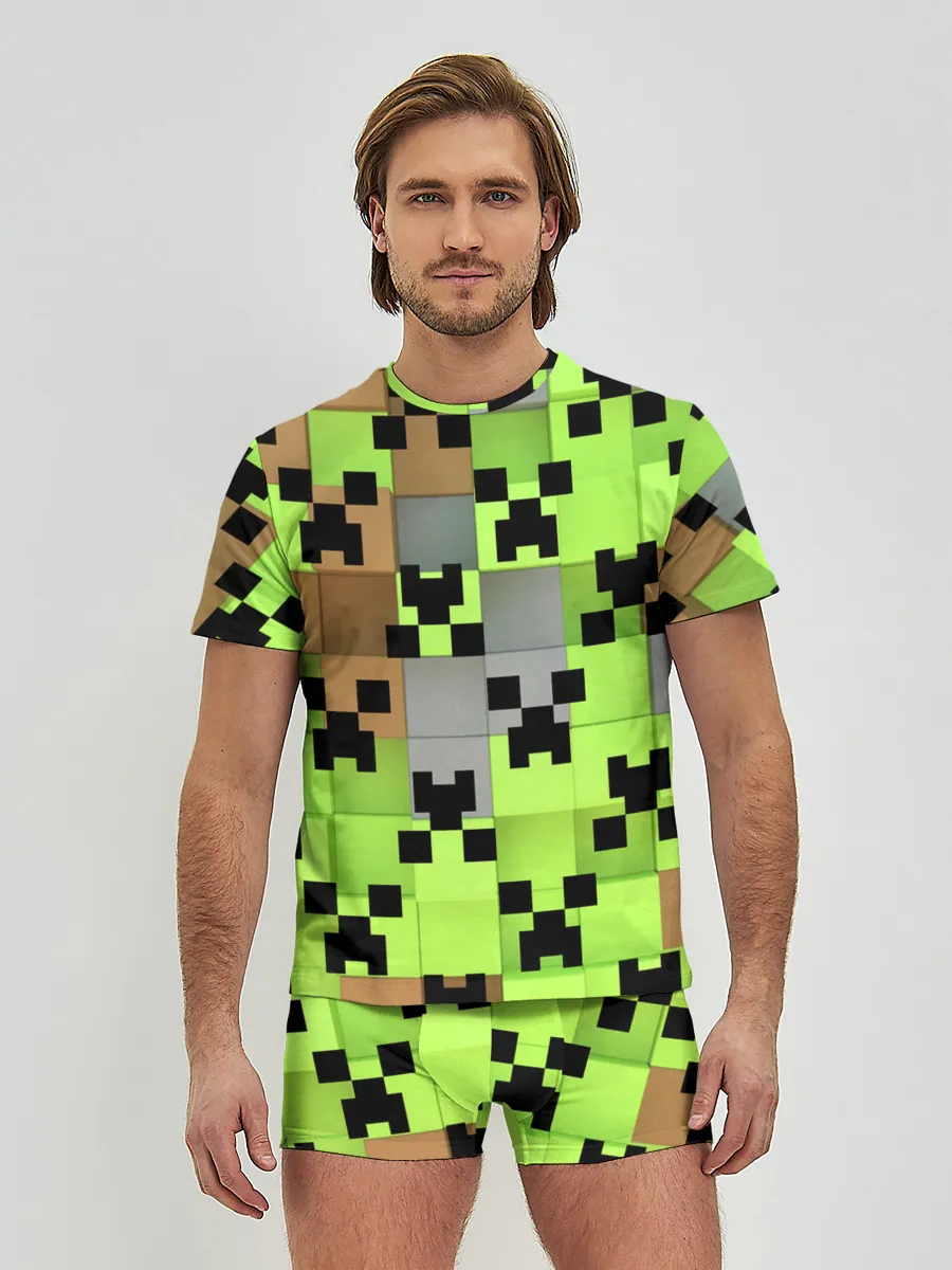 Мужские трусы с футболкой / Minecraft.