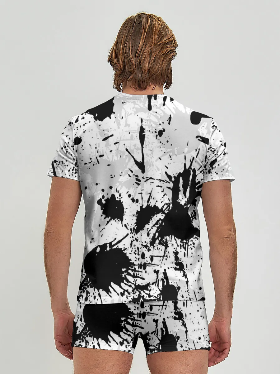 Мужские трусы с футболкой / БРЫЗГИ КРАСОК