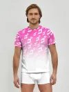 Мужские трусы с футболкой / Паттерн розовый джоджо