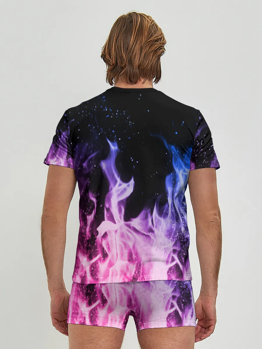 Мужские трусы с футболкой / НЕОНОВЫЙ ОГОНЬ