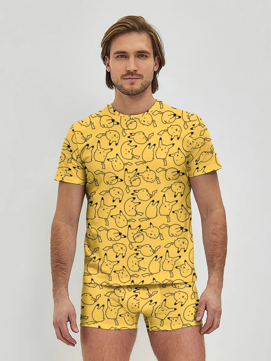 Мужские трусы с футболкой / Покемон Пикачу