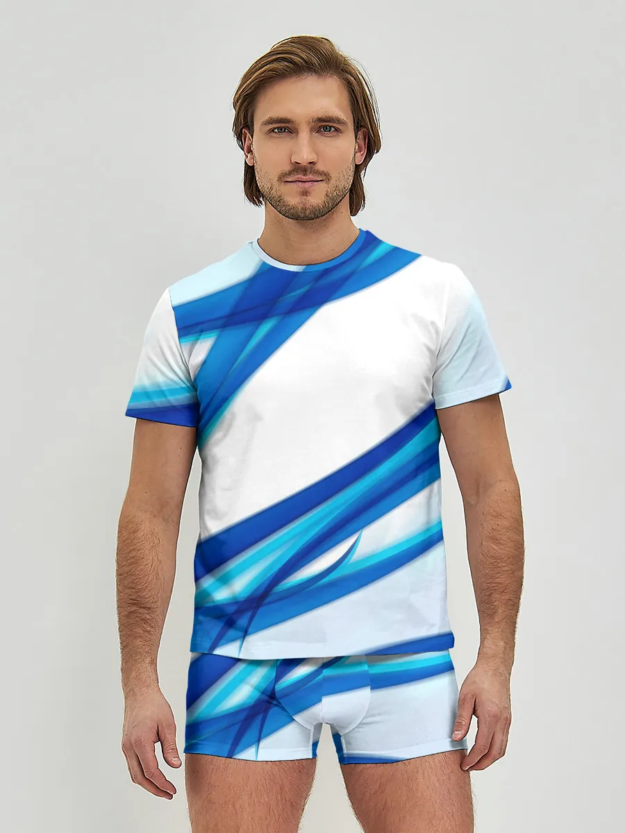 Мужские трусы с футболкой / STRIPES BLUE