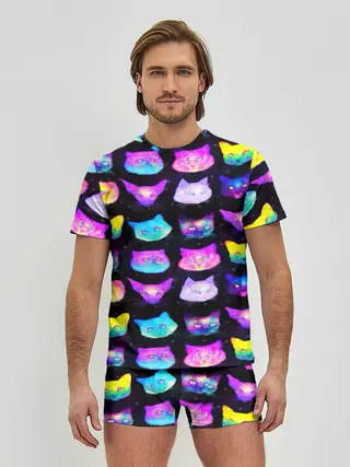 Мужские трусы с футболкой / КОТО КОСМОС