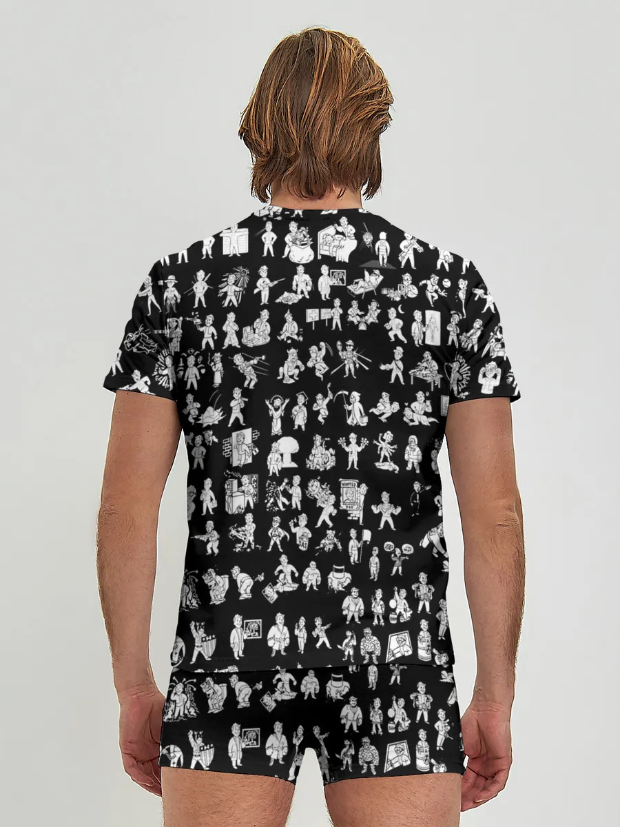 Мужские трусы с футболкой / FALLOUT BLACK